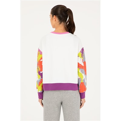 Kadın Beyaz Sweatshirt