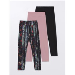 3-PACK OF CONTRAST SPORTS LEGGINGS