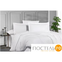 Постельное белье "Карвен" Stripe Satin 1,5 спальн. N 162-SS 004 белый