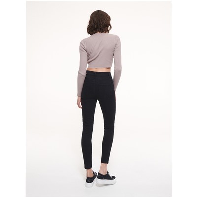 Slim-Jeans mit hoher Leibhöhe