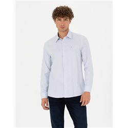 Mavi Slim Fit Uzun Kollu Gömlek