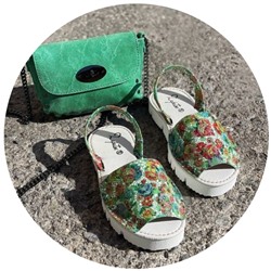 ZAPATOS · 2364-flores verde+AB.Z · Pelle · 22-02 (300) АКЦИЯ