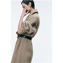 RIBBED KNIT COAT