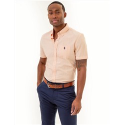 SHORT SLEEVE YARN DYE HOUNDSTOOTH WOVEN SHIRT