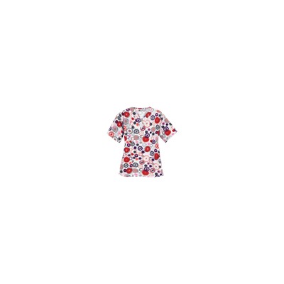 UA Signature Circle White Scrub Top