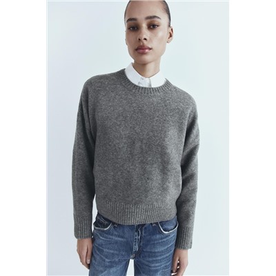 PLAIN SOFT KNIT SWEATER