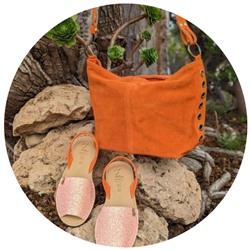 AB. Zapatos 320-5 buble+PELLE- TRESIS (500) naranja АКЦИЯ