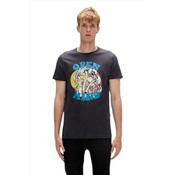 Bad Bear, Open Mind Yazili Erkek Tshirt - Lacivert