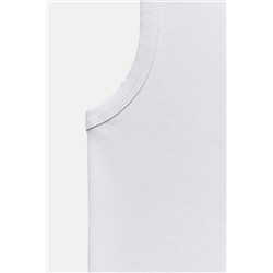 FADED-EFFECT RIB T-SHIRT