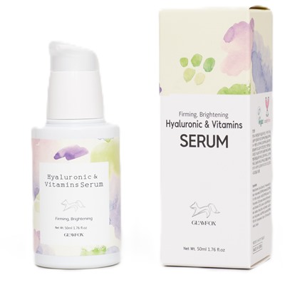 [GLAMFOX] Сыворотка для лица увлажняющая ГИАЛУРОНОВАЯ КИСЛОТА И ВИТАМИНЫ Velvety Shiny Hyaluronic Vitamins Serum, 50 мл