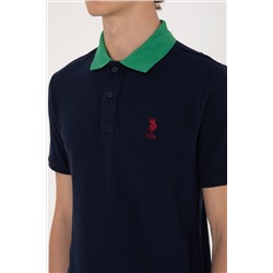 Erkek Regular Fit Polo Yaka Lacivert Tişört