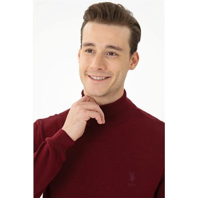 Erkek Bordo Basic Kazak