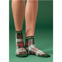 Kurze Socken mit Weihnachtsmotiv Family