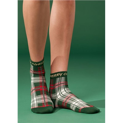 Kurze Socken mit Weihnachtsmotiv Family