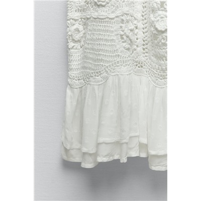 VESTIDO PUNTO COMBINADO CROCHET
