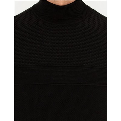 Siyah Slim Fit Kazak