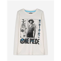 Langarmshirt - One Piece - weiß