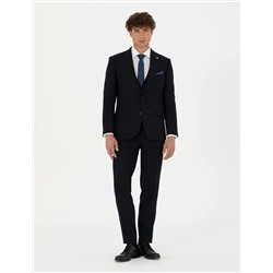 Yelekli Lacivert Ekstra Slim Fit Takım Elbise
