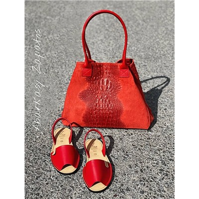 AB. ZAPATOS 320 rojo+PELLE 1836/2 COCO GRANATE
