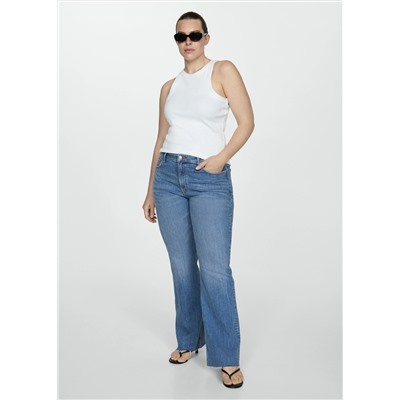 Jeans flare tiro medio