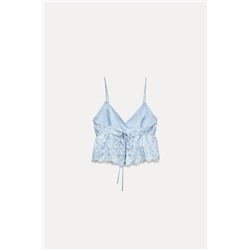 SHORT EMBROIDERED TOP