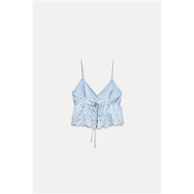 SHORT EMBROIDERED TOP