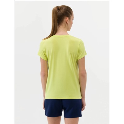 Yeşil Comfort Fit Basic Tişört