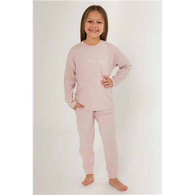 Kız Çocuk Pembe Pijama Takımı