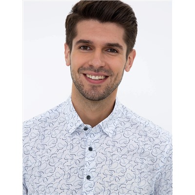 Beyaz Slim Fit Uzun Kollu Gömlek