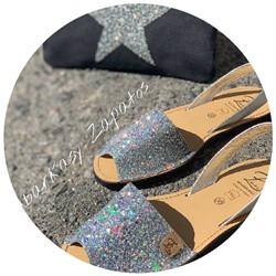 AB. Zapatos 320-5 GLITTER PLATA+GLITTER ESTRELLA