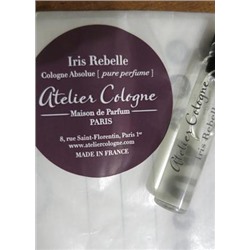 ATELIER COLOGNE IRIS REBELLE COLOGNE ABSOLUE edc 2ml пробник