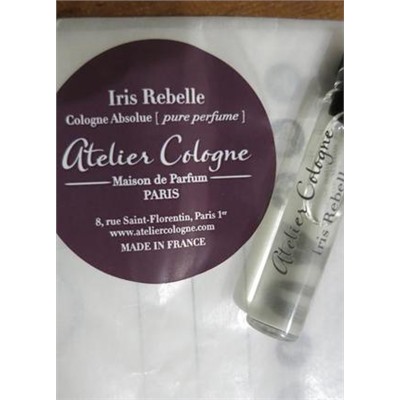 ATELIER COLOGNE IRIS REBELLE COLOGNE ABSOLUE edc 2ml пробник