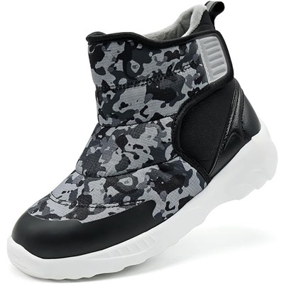 ASHION Kids Snow Boots for Boys Girls Winter High Top Non-Slip Boots Cold Weather Faux Fur Lined Warm Boots