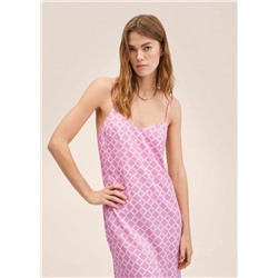 Vestido fluido estampado -  Mujer | MANGO OUTLET España