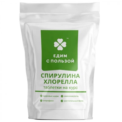 ЕДИМ С ПОЛЬЗОЙ Спирулина+Хлорелла (микс) таблетки 100г