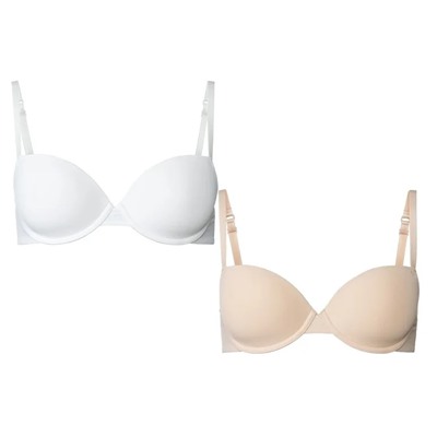 ESMARA® Lingerie BH, 2 Stück, in Plunge-Form, mit gepaddeten Cups, mit Elasthan