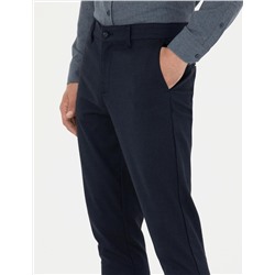 Lacivert Slim Fit Kanvas Pantolon