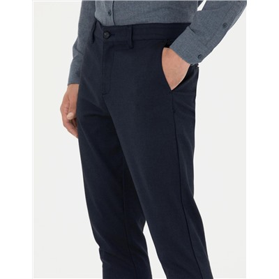 Lacivert Slim Fit Kanvas Pantolon