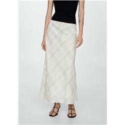 Falda lino estampada
