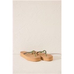 Chanclas plataforma efecto rafia