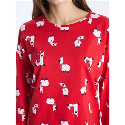 LC Waikiki Bisiklet Yaka Yılbaşı Temalı Uzun Kollu Kadın Pijama Takımı, LCW DREAM                                            
                                            Bisiklet Yaka Yılbaşı Temalı Uzun Kollu Kadın Pijama Takımı