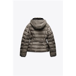 HOODED BELTED ANORAK