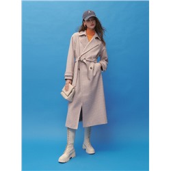 Karierter Trenchcoat