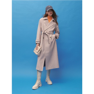 Karierter Trenchcoat