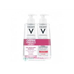 Vichy Pureté Thermale Eau Micellaire Minérale Peaux Sensibles 2x400mlLot  × 2