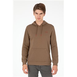 Erkek Haki Basic Sweatshirt