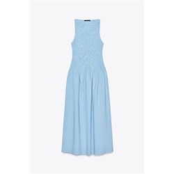 GINGHAM MIDI DRESS