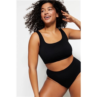 Trendyol Curve Siyah Kare Yaka Seamless Sütyen TBBSS23CW00000