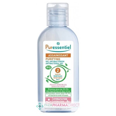 Puressentiel Assainissant Gel Antibactérien Hydratation Peaux Sensibles 80ml