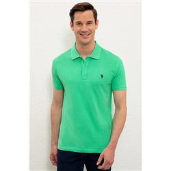 Erkek Elma Yeşili Basic Polo Yaka Tişört